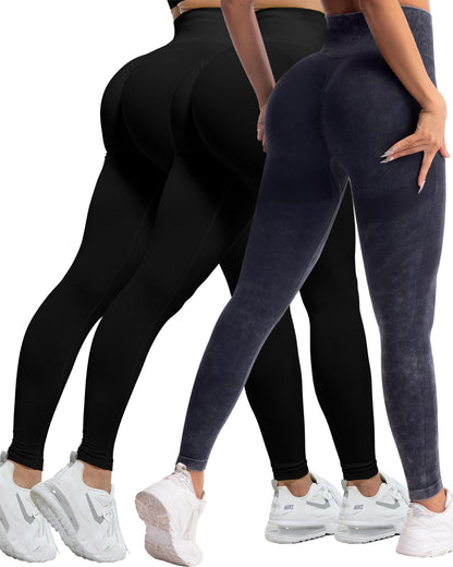 Women's Seamless Butt-Lifting Leggings Set 3-Piece