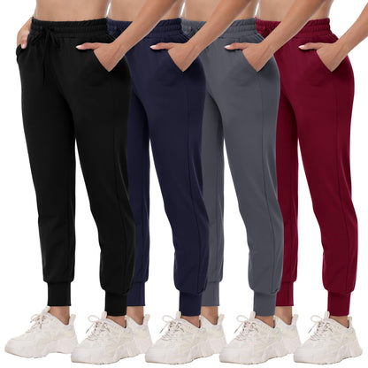 Women's Lightweight Pocket Joggers 4-Pack Set