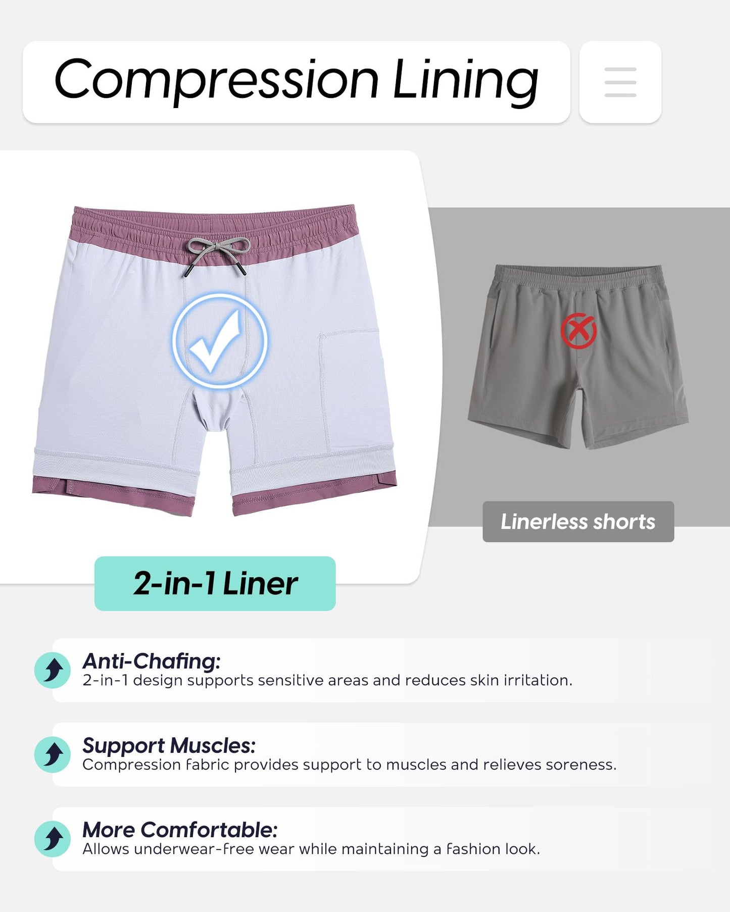 Men's 7-Inch 2-in-1 Stretch Training Shorts