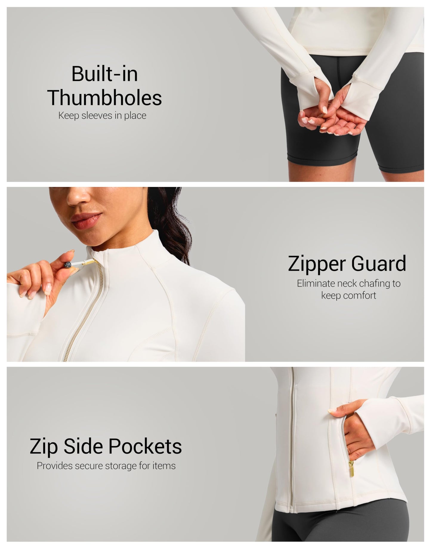 Women's Full-Zip Workout Jacket with Four Pockets