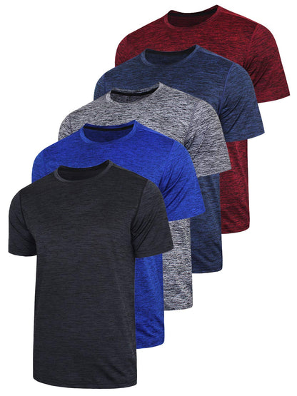 Men's Quick-Dry Athletic Training T-Shirts 5-Pack
