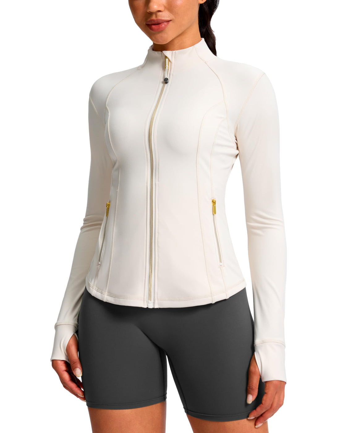 Women's Full-Zip Workout Jacket with Four Pockets