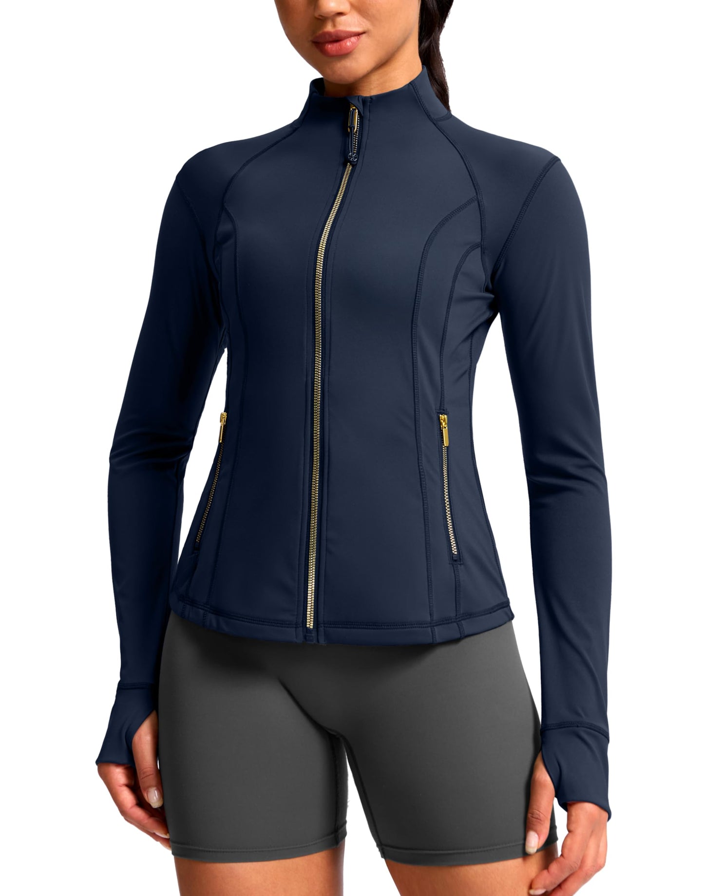 Women's Full-Zip Workout Jacket with Four Pockets