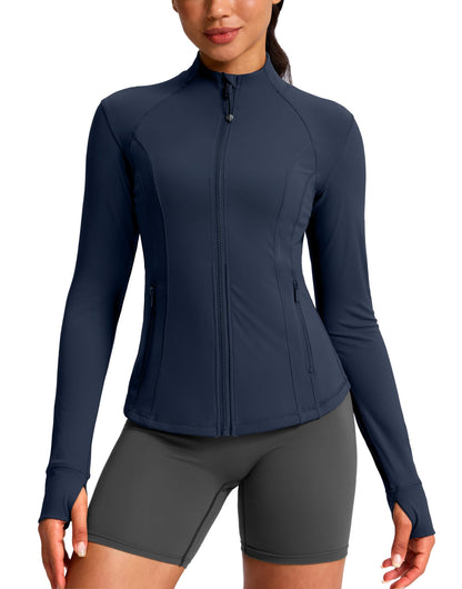 Women's Full-Zip Workout Jacket with Four Pockets