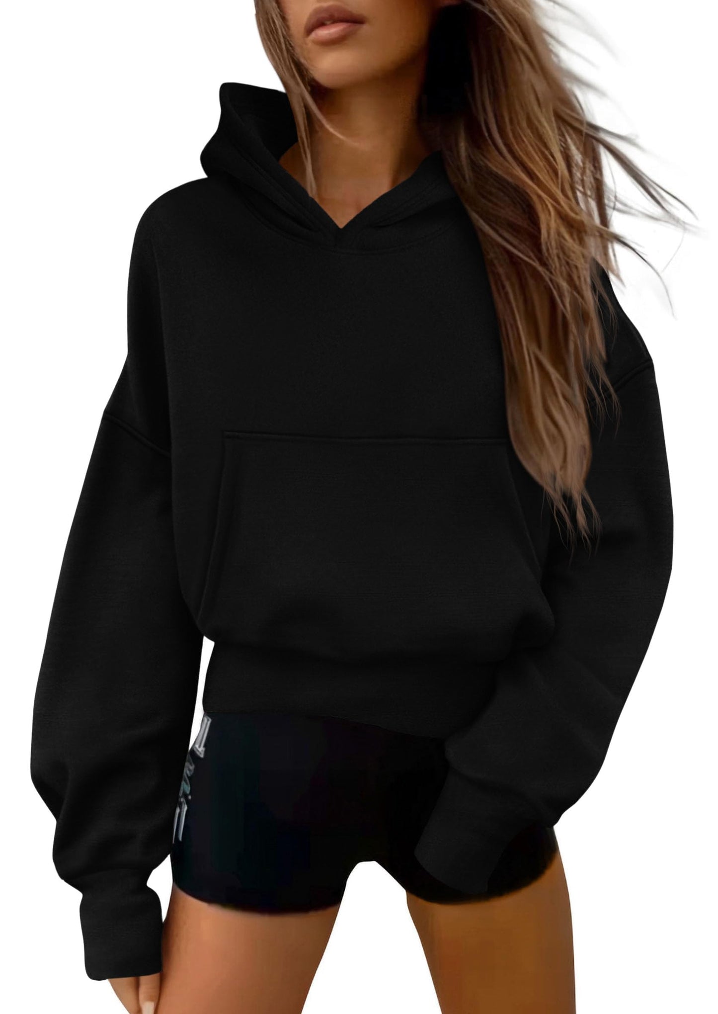 Women's Half-Zip Cropped Hooded Sweatshirt