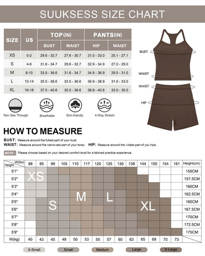 Women's Racerback Workout Set with Pocket Shorts