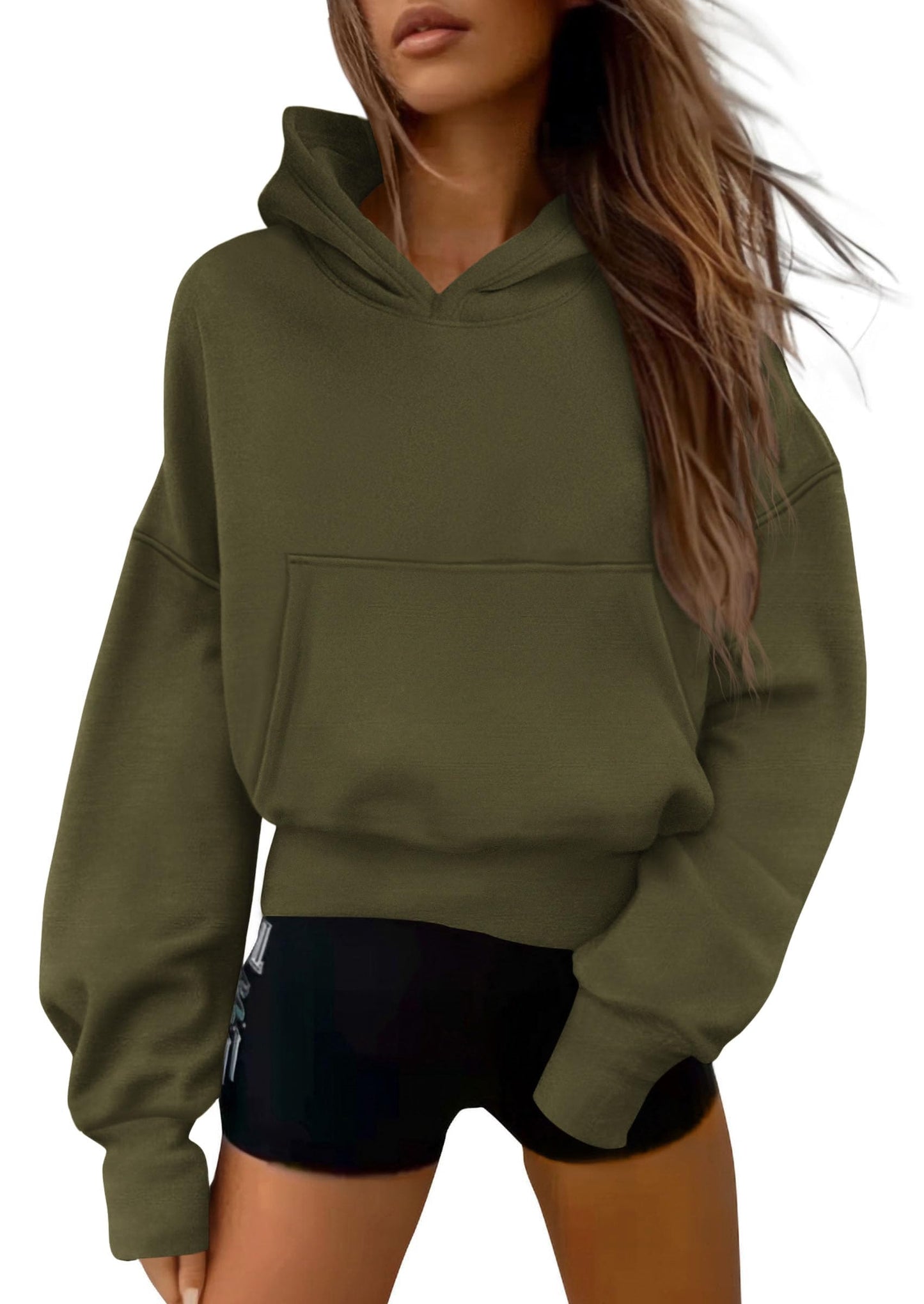 Women's Half-Zip Cropped Hooded Sweatshirt