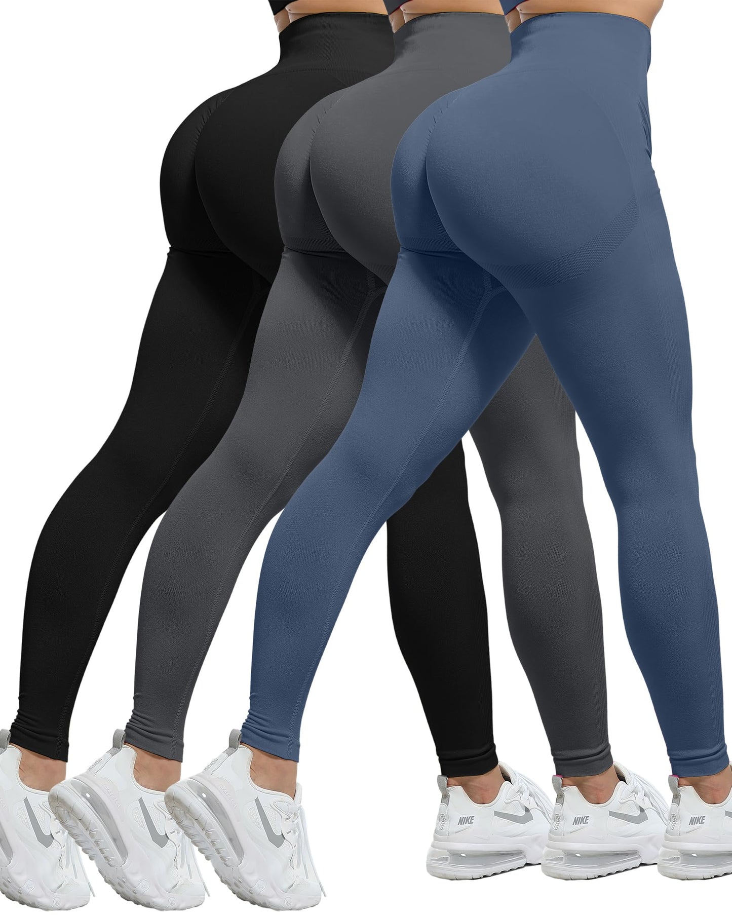 Women's Seamless Butt-Lifting Leggings Set 3-Piece