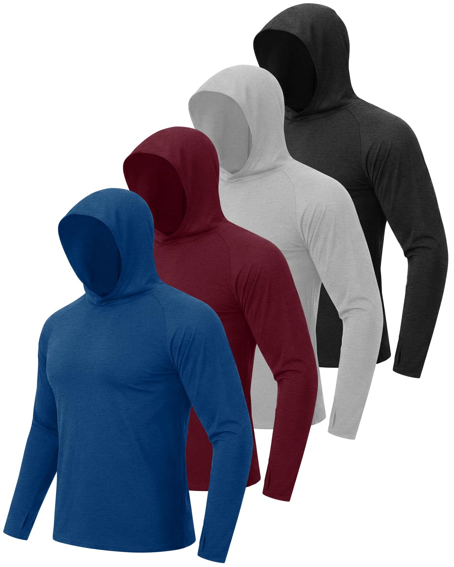 Men's UPF 50+ Sun Hoodie Long Sleeve Performance Top