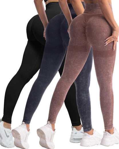 Women's Seamless Butt-Lifting Leggings Set 3-Piece