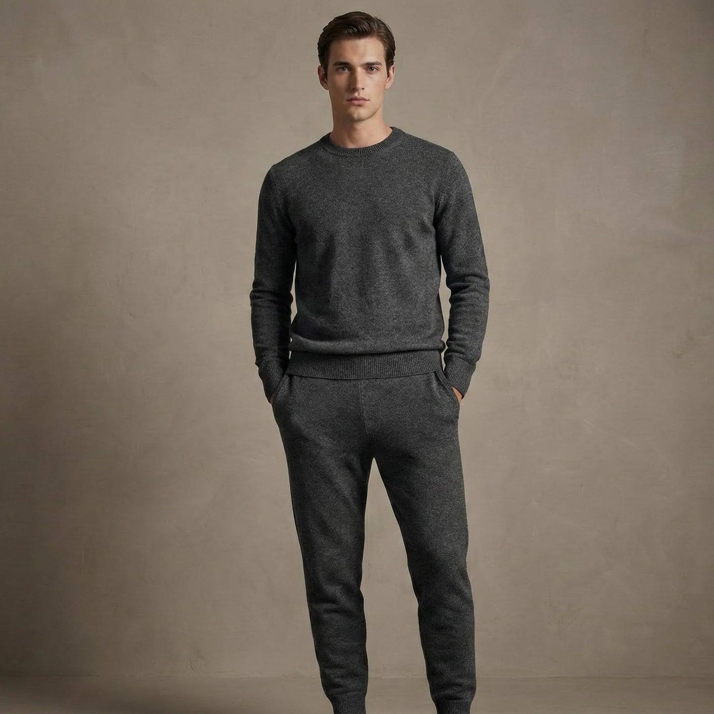 Men's 100% Cashmere Drawstring Lounge Joggers