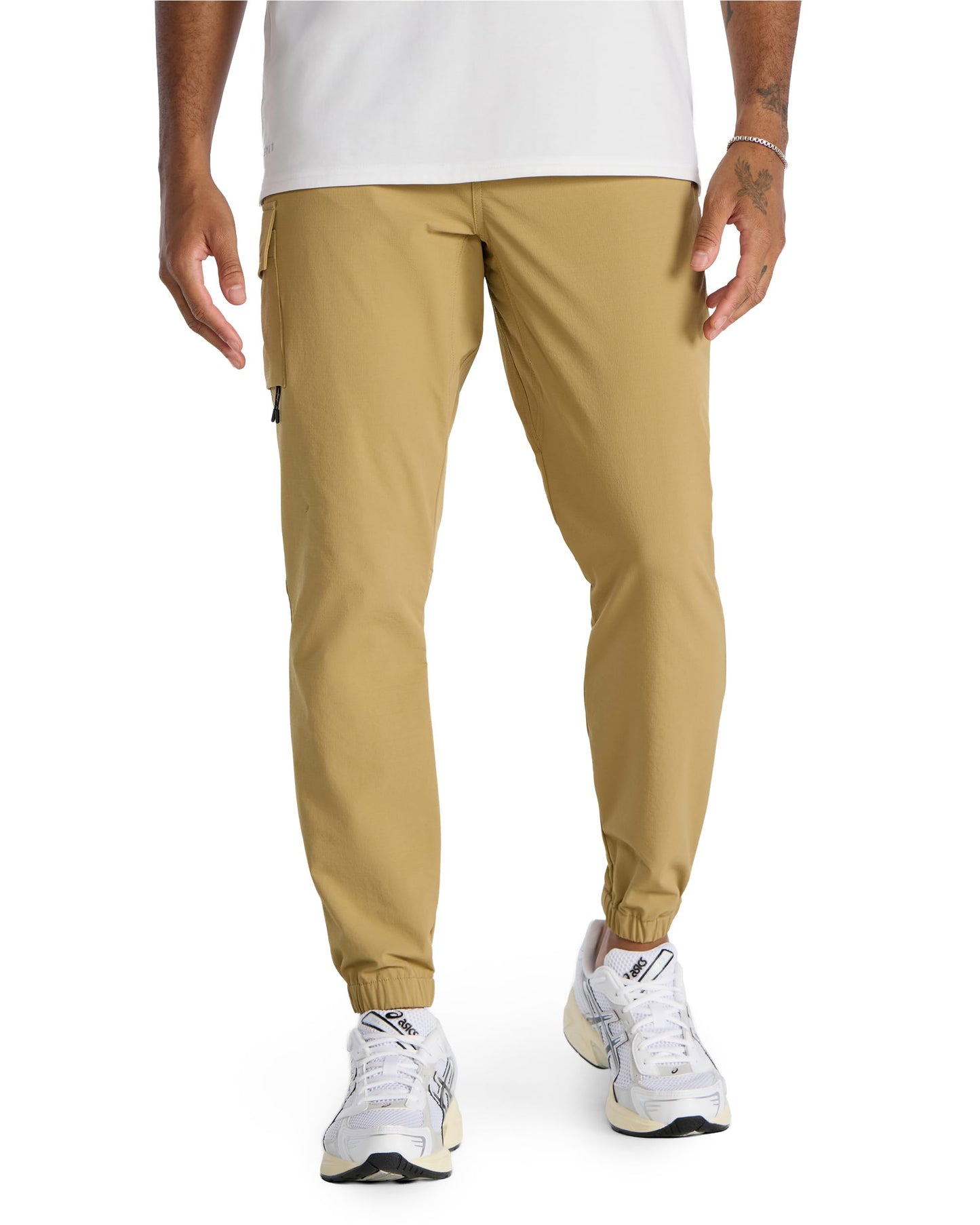Men's Stretch Cargo Joggers with Zipper Pockets