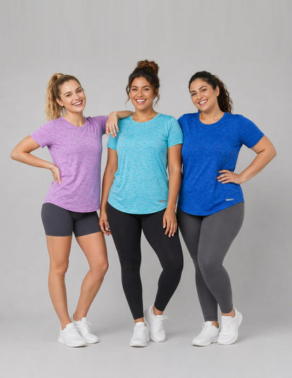 Women's Dry-Fit Athletic Training T-Shirts 5-Pack