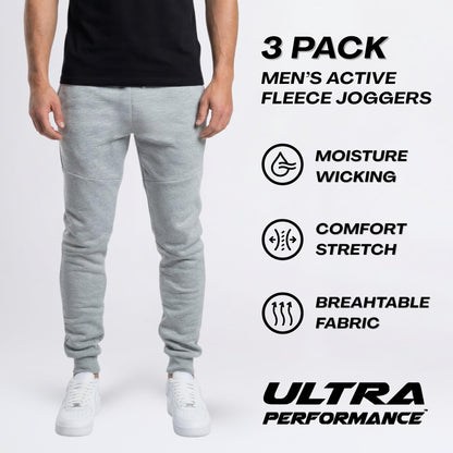 Men's Fleece Tech Joggers with Zipper Pockets