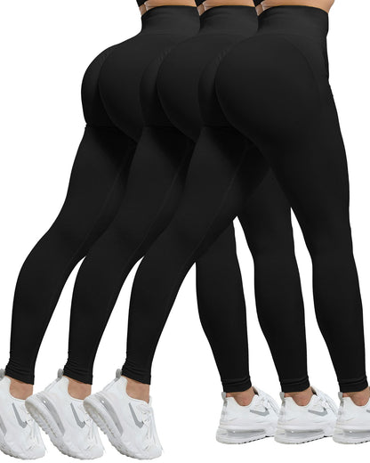 Women's Seamless Butt-Lifting Leggings Set 3-Piece
