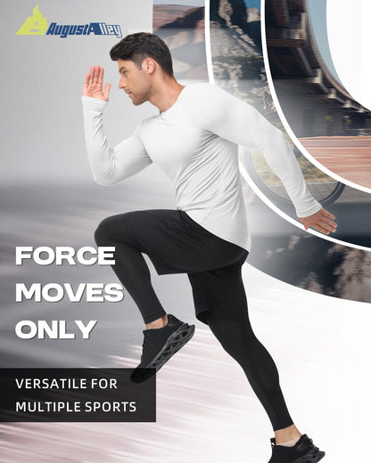 Men's Long Sleeve Compression Training Shirts 4-Pack