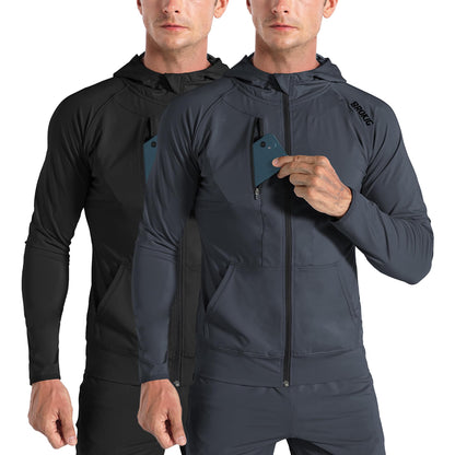 Men's Lightweight Running Jacket with Zip Pockets