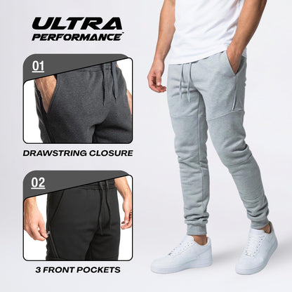 Men's Fleece Tech Joggers with Zipper Pockets