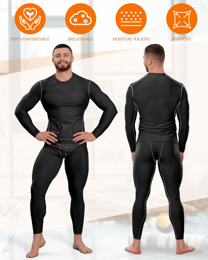 Men's Compression Base Layer Shirt & Pants Set
