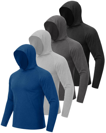 Men's UPF 50+ Sun Hoodie Long Sleeve Performance Top