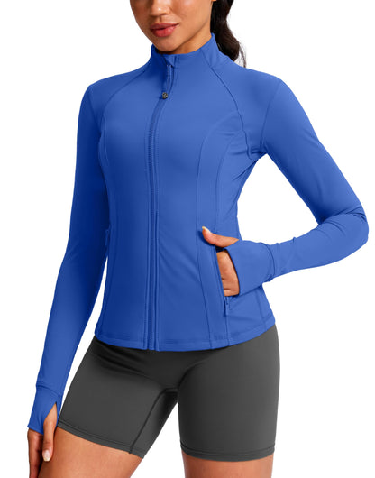 Women's Full-Zip Workout Jacket with Four Pockets