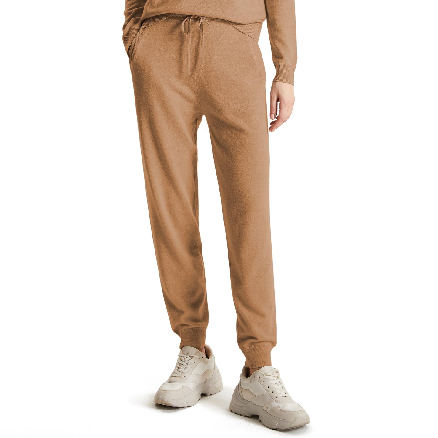 Women's High-Waisted Cashmere Jogger Sweatpants
