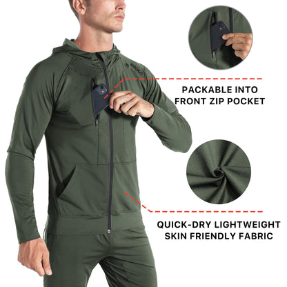Men's Lightweight Running Jacket with Zip Pockets