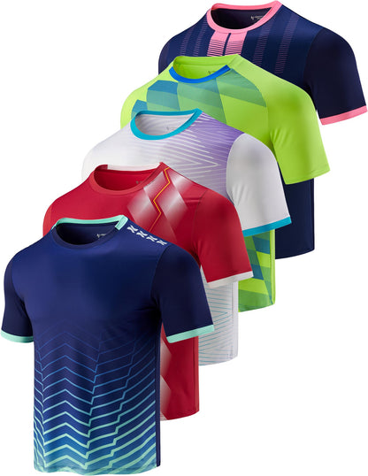 Men's Quick-Dry Athletic Training T-Shirts 5-Pack