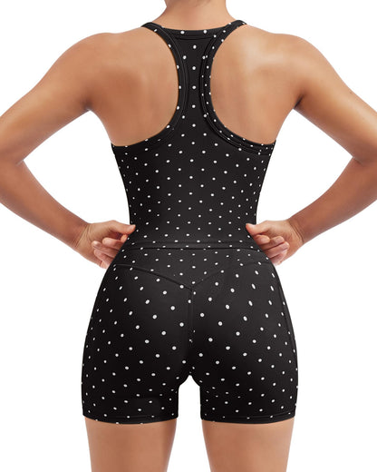 Women's Racerback Workout Set with Pocket Shorts