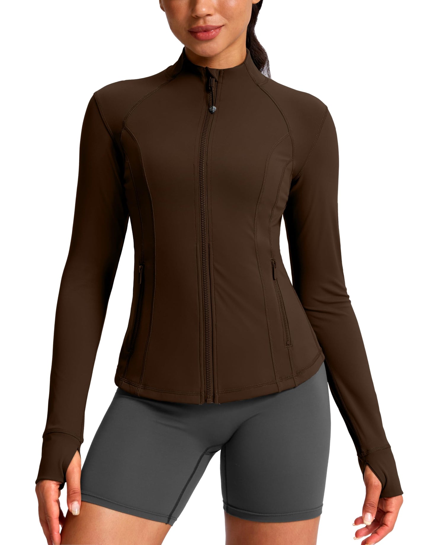 Women's Full-Zip Workout Jacket with Four Pockets