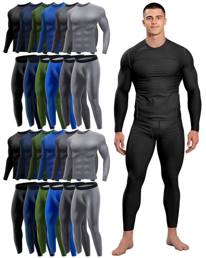 Men's Compression Base Layer Shirt & Pants Set