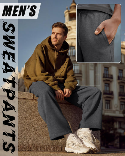 Men's Lightweight Open-Hem Sweatpants 5-Pack