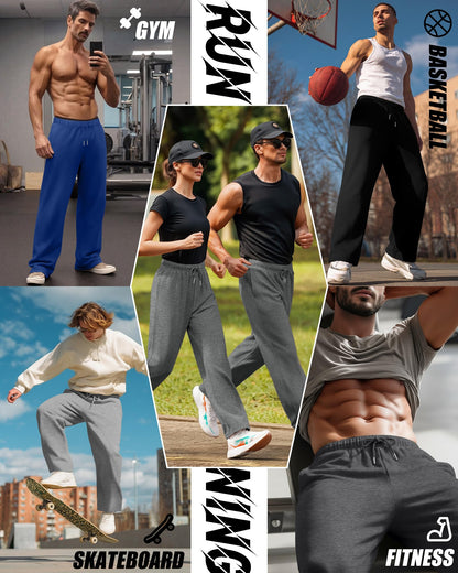 Men's Lightweight Open-Hem Sweatpants 5-Pack