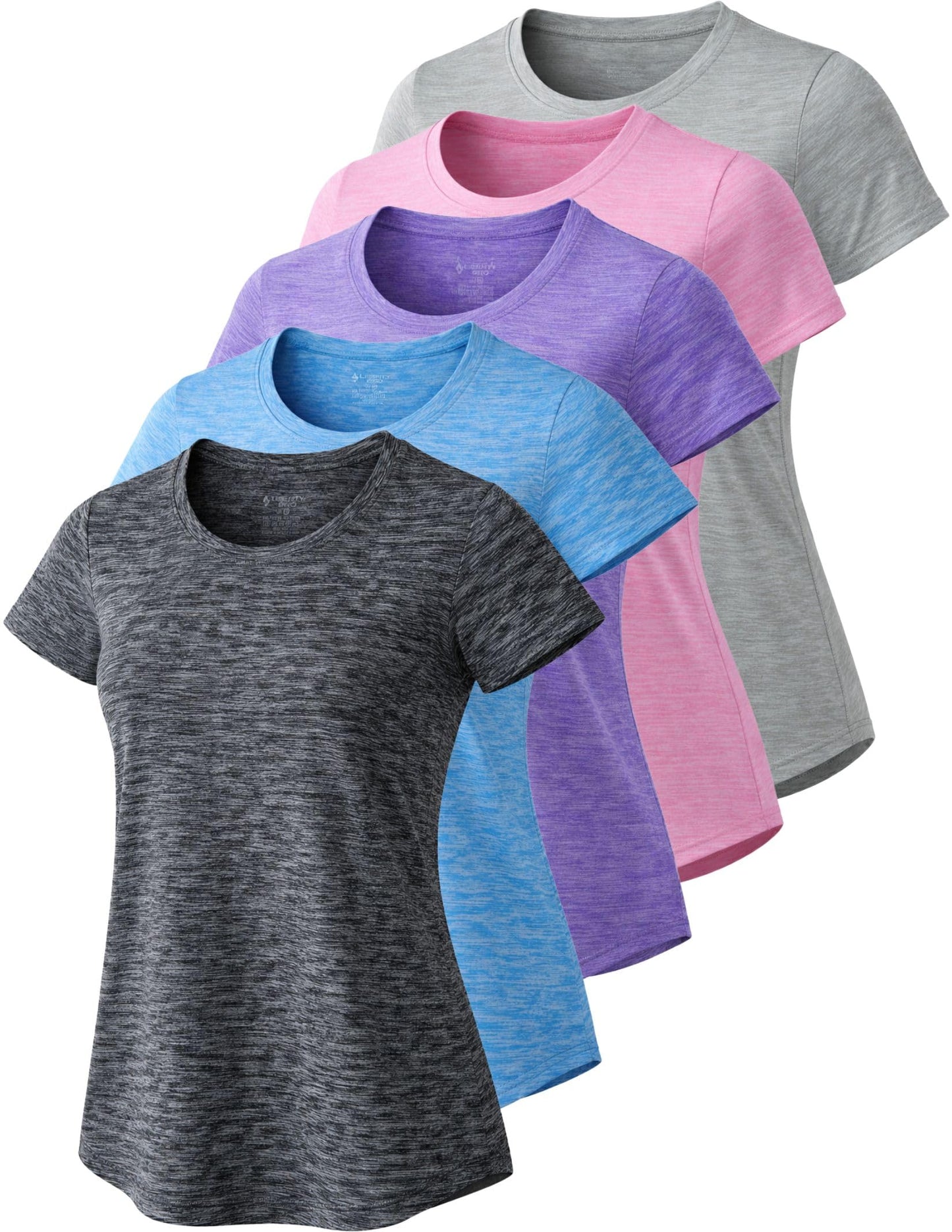 Women's Dry-Fit Athletic Training T-Shirts 5-Pack
