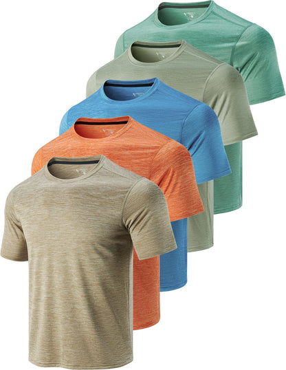 Men's Quick-Dry Athletic Training T-Shirts 5-Pack