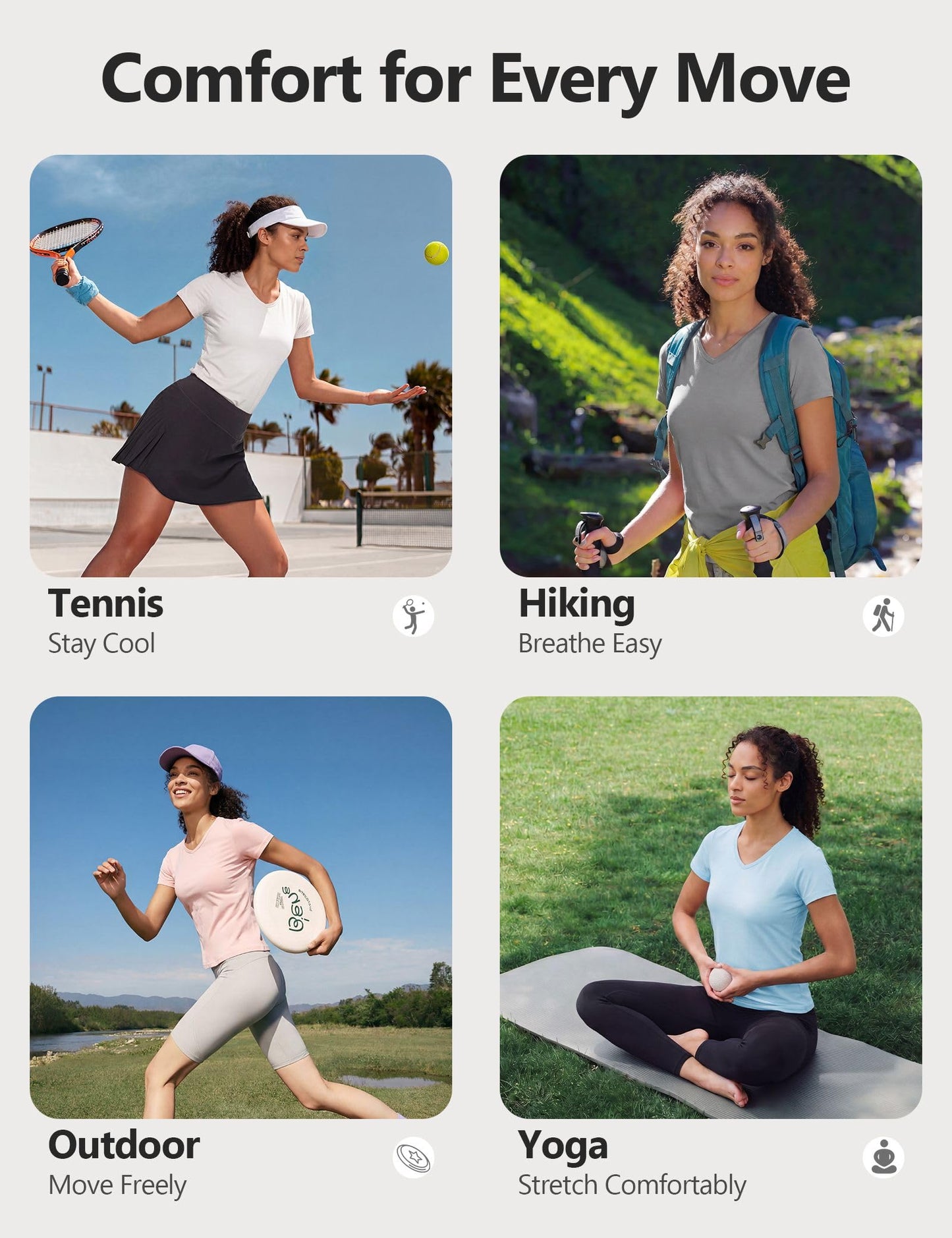 Women's UPF 50+ Quick-Dry Athletic Tee 5-Pack