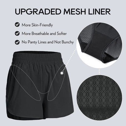 Women's High-Waisted Quick-Dry Running Shorts