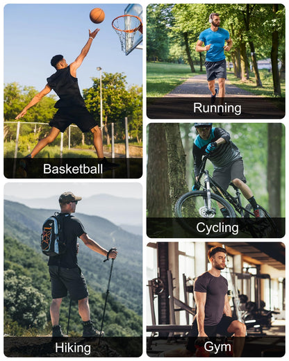 Men's 2-in-1 Quick-Dry Running Shorts 5-Pack