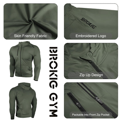 Men's Lightweight Running Jacket with Zip Pockets