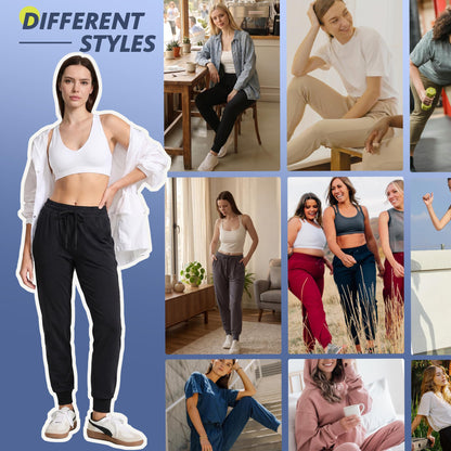 Women's Lightweight Pocket Joggers 4-Pack Set