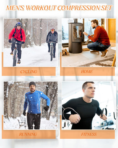 Men's Compression Base Layer Shirt & Pants Set
