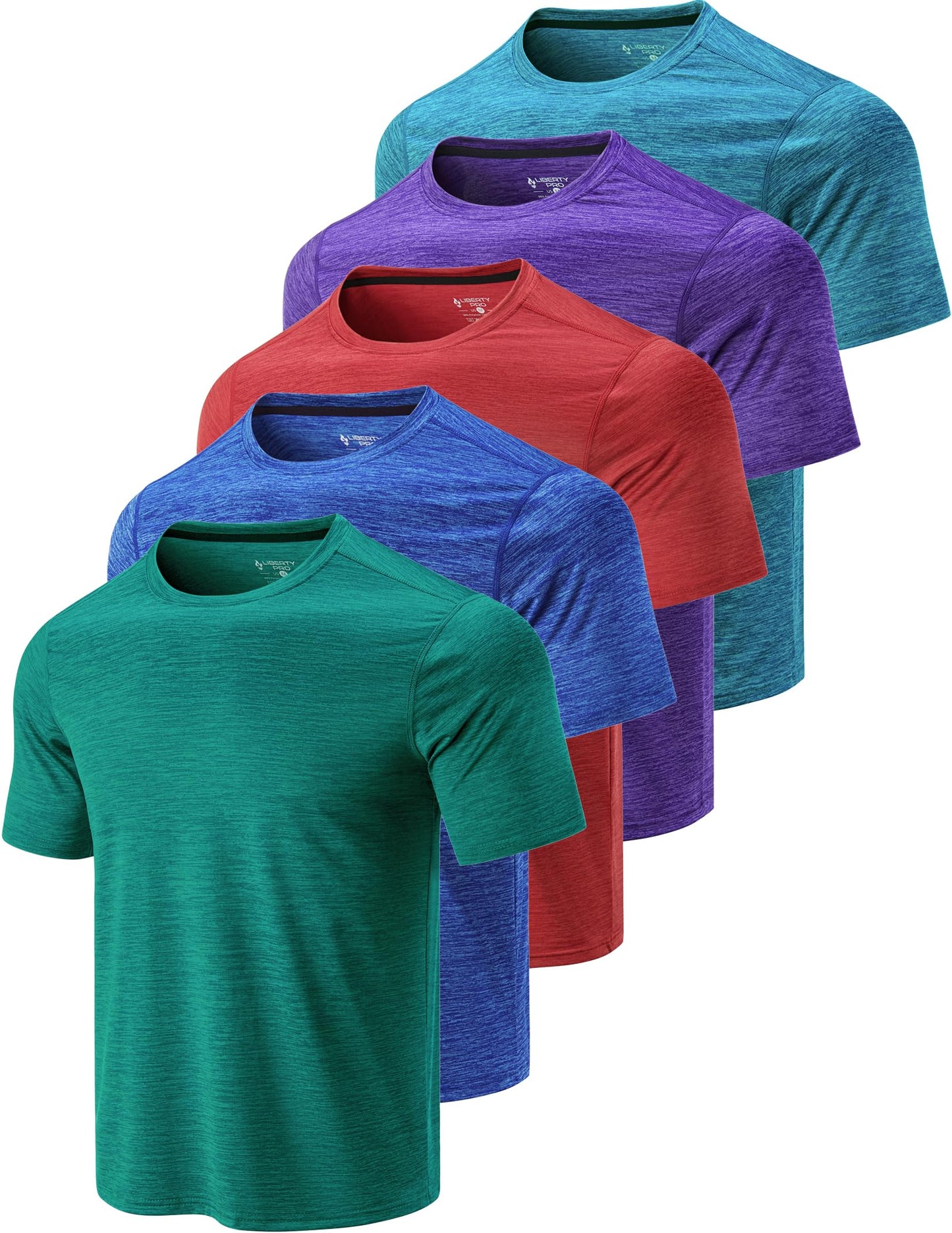 Men's Quick-Dry Athletic Training T-Shirts 5-Pack