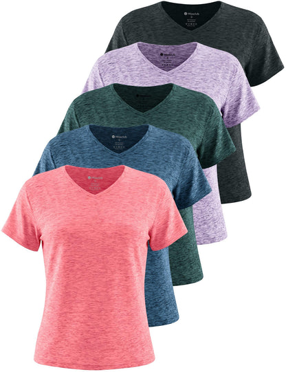 Women's UPF 50+ Quick-Dry Athletic Tee 5-Pack