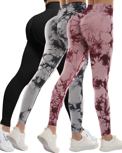 Women's Seamless Butt-Lifting Leggings Set 3-Piece