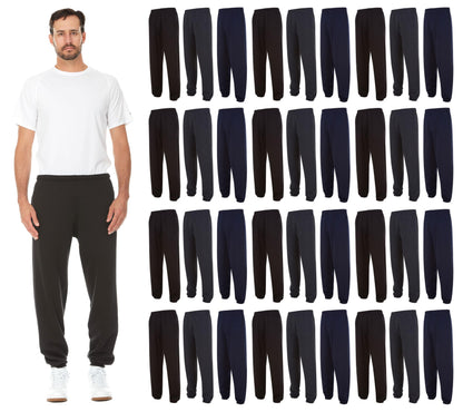 Men's Essential Jogger Sweatpants 36-Pack Bundle