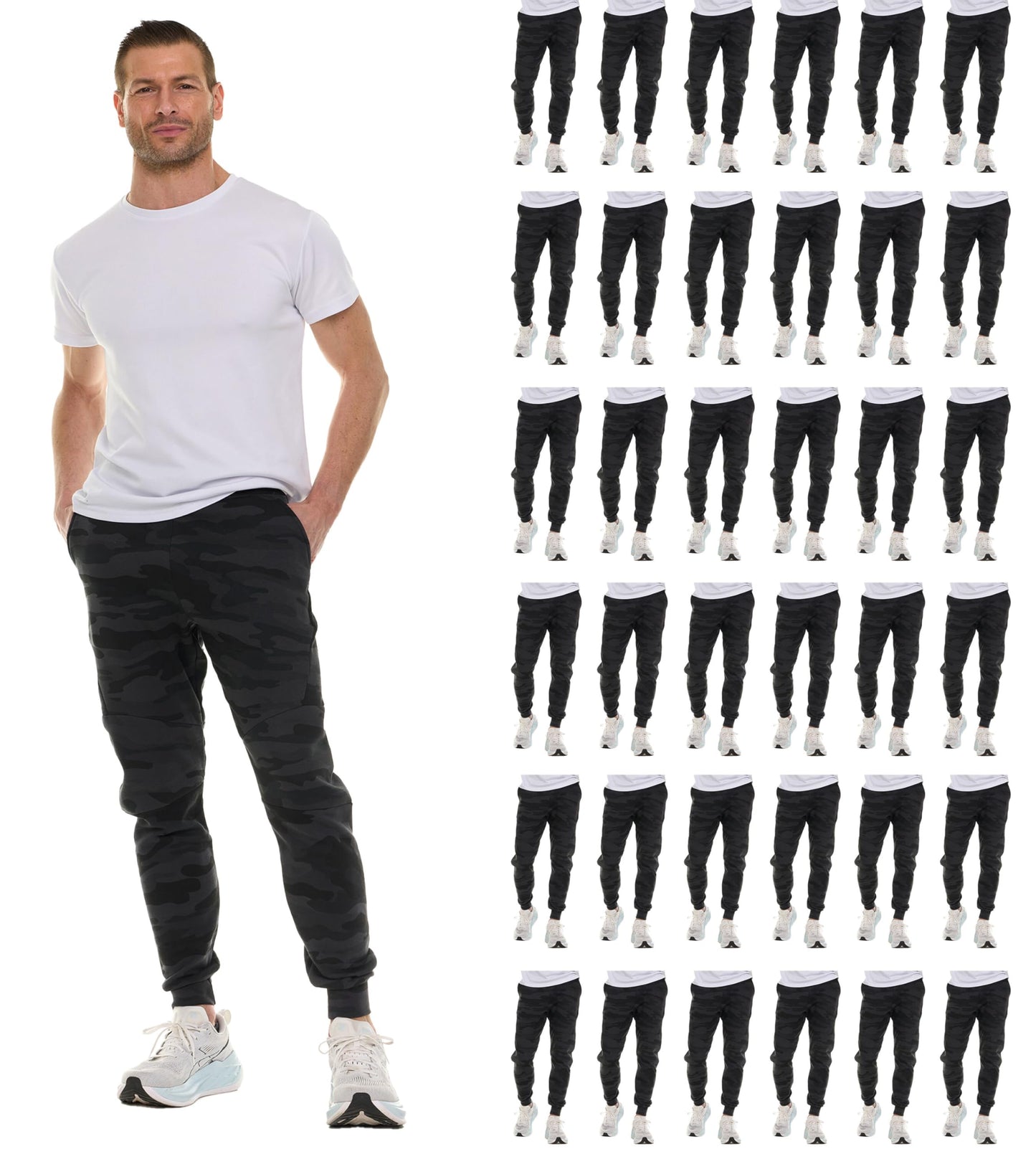 Men's Essential Jogger Sweatpants 36-Pack Bundle