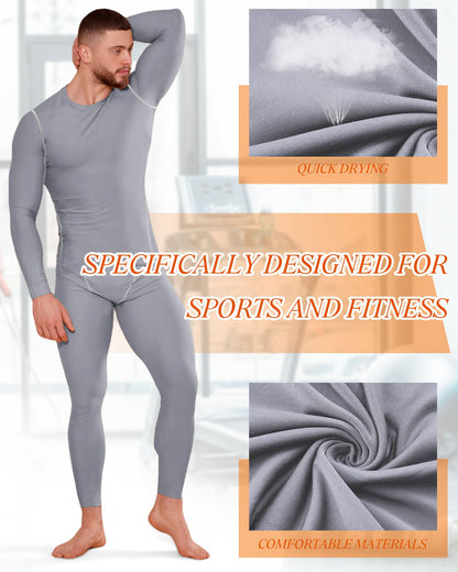 Men's Compression Base Layer Shirt & Pants Set