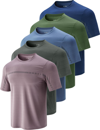 Men's Quick-Dry Athletic Training T-Shirts 5-Pack