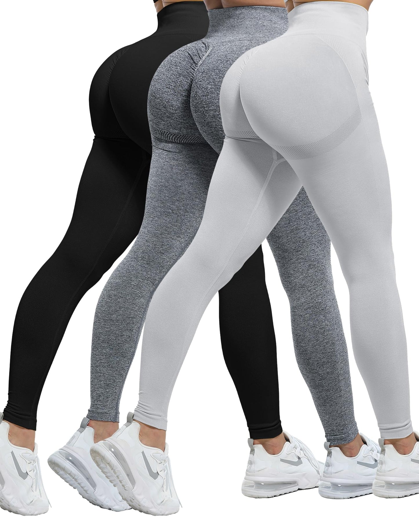 Women's Seamless Butt-Lifting Leggings Set 3-Piece