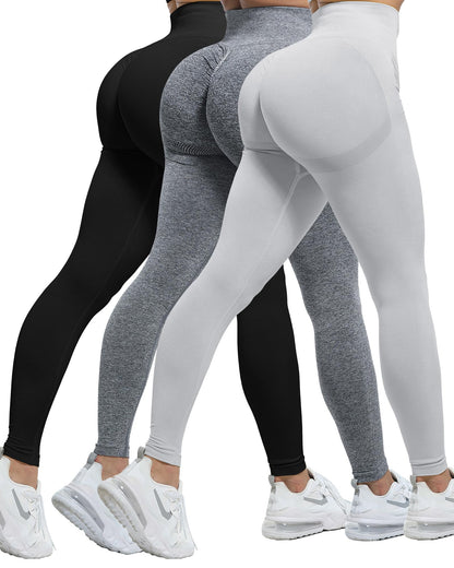 Women's Seamless Butt-Lifting Leggings Set 3-Piece